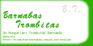 barnabas trombitas business card